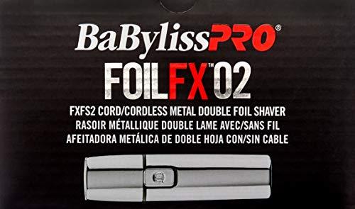 BaBylissPRO BaBylissPRO Barberology Double Foil Shaver, FXFS2 SILVERFX Professional Electric Shaver