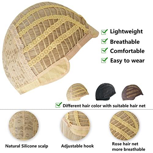 7JHH WIGS 7JHH WIGS Hair Dye Wig for Women Synthetic Hair Natural Long Straight Wig With Bangs (22inch, Cold brown)