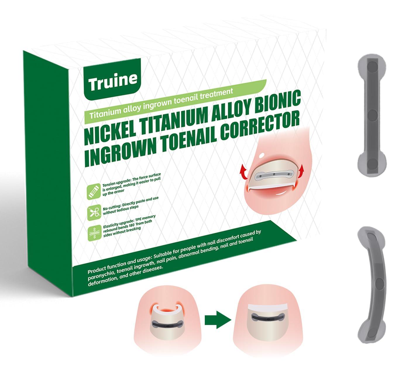 Truine Titanium Ingrown Toenail Corrector,Nail repair tools,Ingrown Toenail Treatment,Suitable for most people with ingrown toenailsIngrown Toenail Removal Kit,- Designed for Ingrown Toenail Repair10pcs