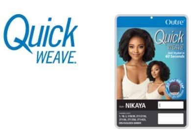 Outre Outre QUICK WEAVE New Half Wig Cap Full Volume Short Curly Wave Premium Synthetic High Heat Resistant 60 Seconds Self Style Instant Transformation - NIKAYA (2T1/2730)
