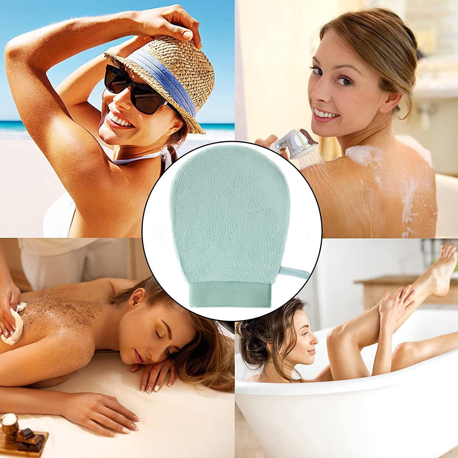 TYGHBN CheekyGlo Exfoliating Glove, Cheekyglo Silk Exfoliating Mitt, CheekyGlo Glove, CheekyGlo Exfoliating, Exfoliating Mitts for Dead Skin Remove (C)