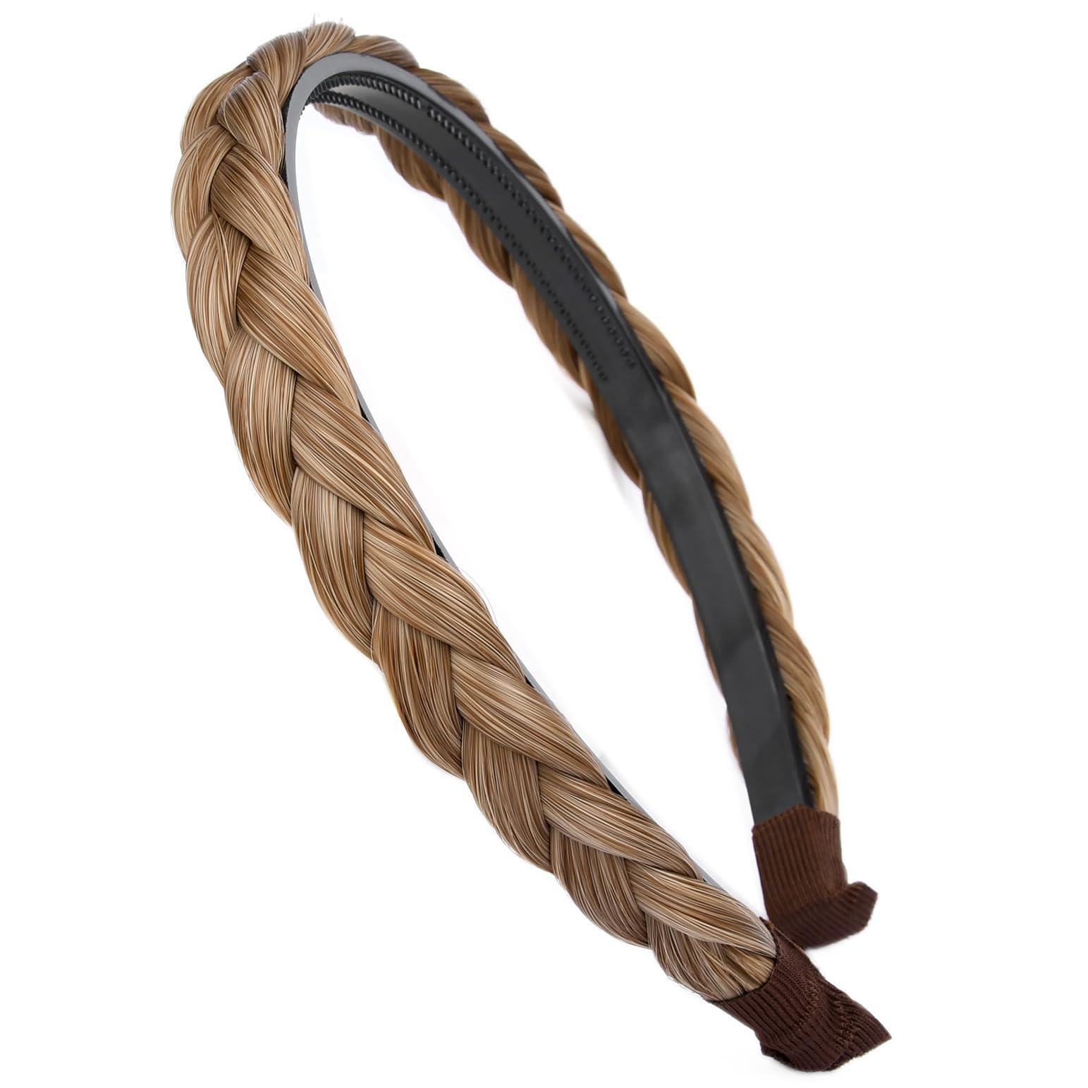 Oplira Oplira Braided Headband With Teeth Braids Hairband With Tooth Synthetic Hair Band Plaited Hairband For Women (Dirty Blonde)