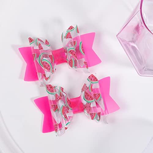 melyde Summer Hair Clips Waterproof PVC Hair Bow Clips Cute Pool Swim Hair Accessories for Kids Girls Children