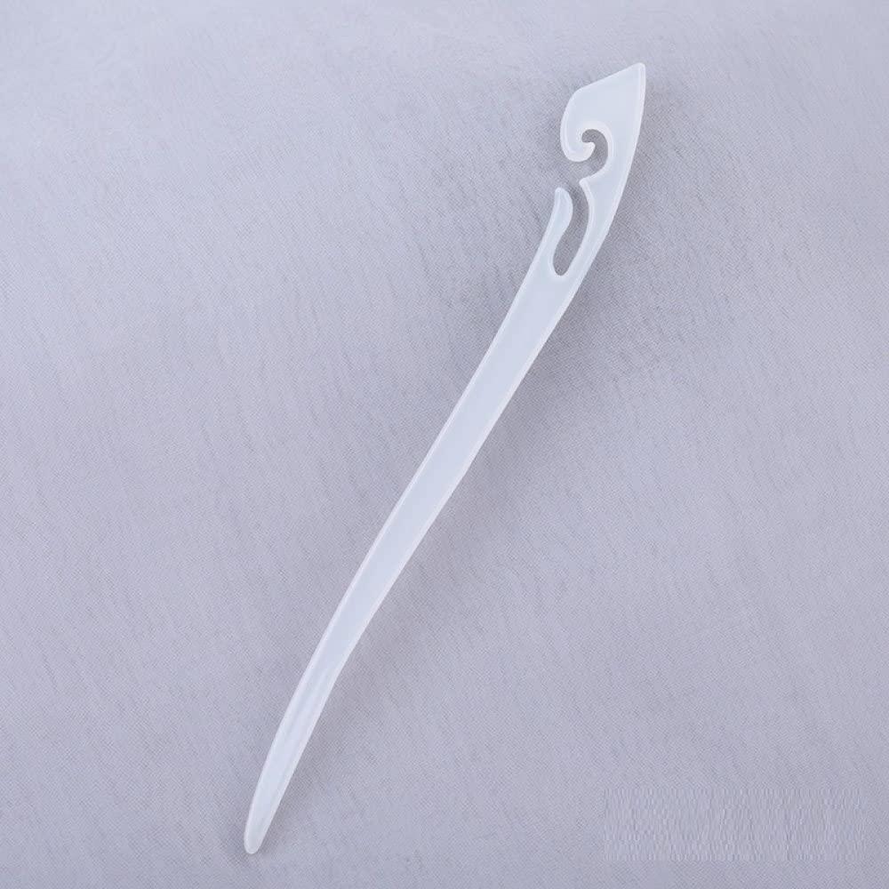 LIBERGA LIBERGA 6 Pack Hair Sticks for Buns,Chinese Hair Chopsticks Clips Simple Design Hair Accessory Hairpin,Suitable for Beginners,White,7 Inch