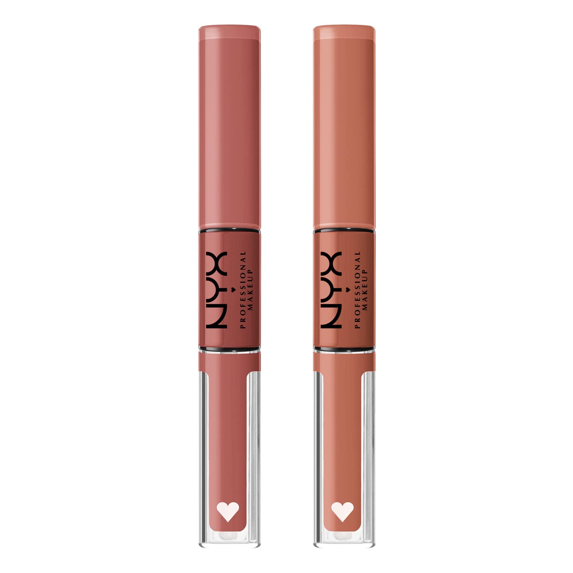 NYX PROFESSIONAL MAKEUP NYX PROFESSIONAL MAKEUP Shine Loud, Long-Lasting Liquid Lipstick with Clear Lip Gloss - Pack of 2 (Magic Maker, Goal Crusher)