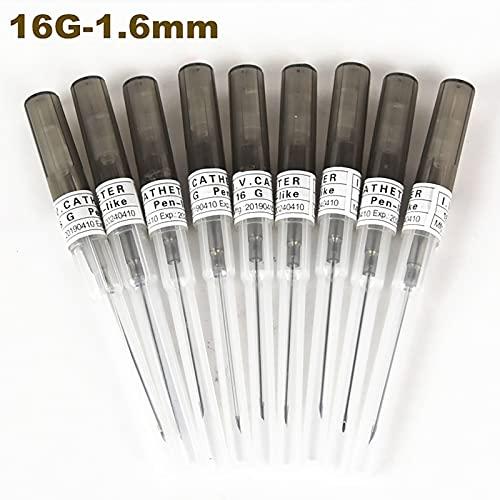 WZPB Catheter Needles - WZPB Catheter Needles 10Pcs 16G Piercing Needle IV Needle Catheter Needles Kit for Ear Nose Piercing