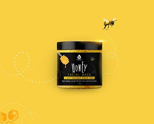 Pursonic Pursonic Facial Mask Collection of Black Charcoal, Red Clay & Honey Mask, Sourced From All Over The World For A Clean And Healthy Face, 8OZ(Honey Mask)