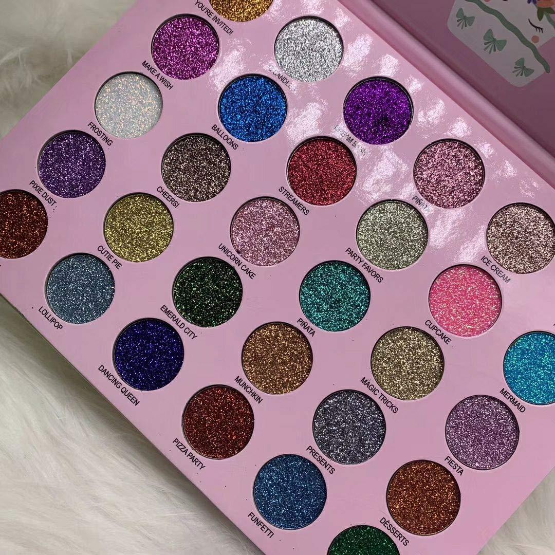 Abelyn Abelyn Long Lasting Glitter Eyeshadow Palette Makeup 30 Colors High Pigment Shining Shimmer Eye Pressed Powder Cosmetics Beauty Party