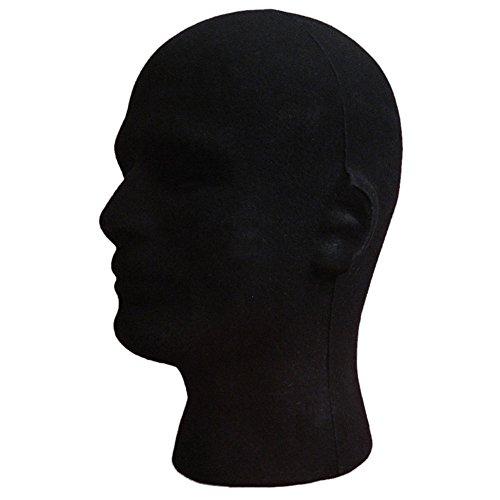 discountstore145 discountstore145 Foam Mannequin Head,Practical Multi-Use Lightweight Mannequin Head Foam Male Mannequin Head Model Wig Hair Glasses Display Stand for Salon Shopping Mall Black