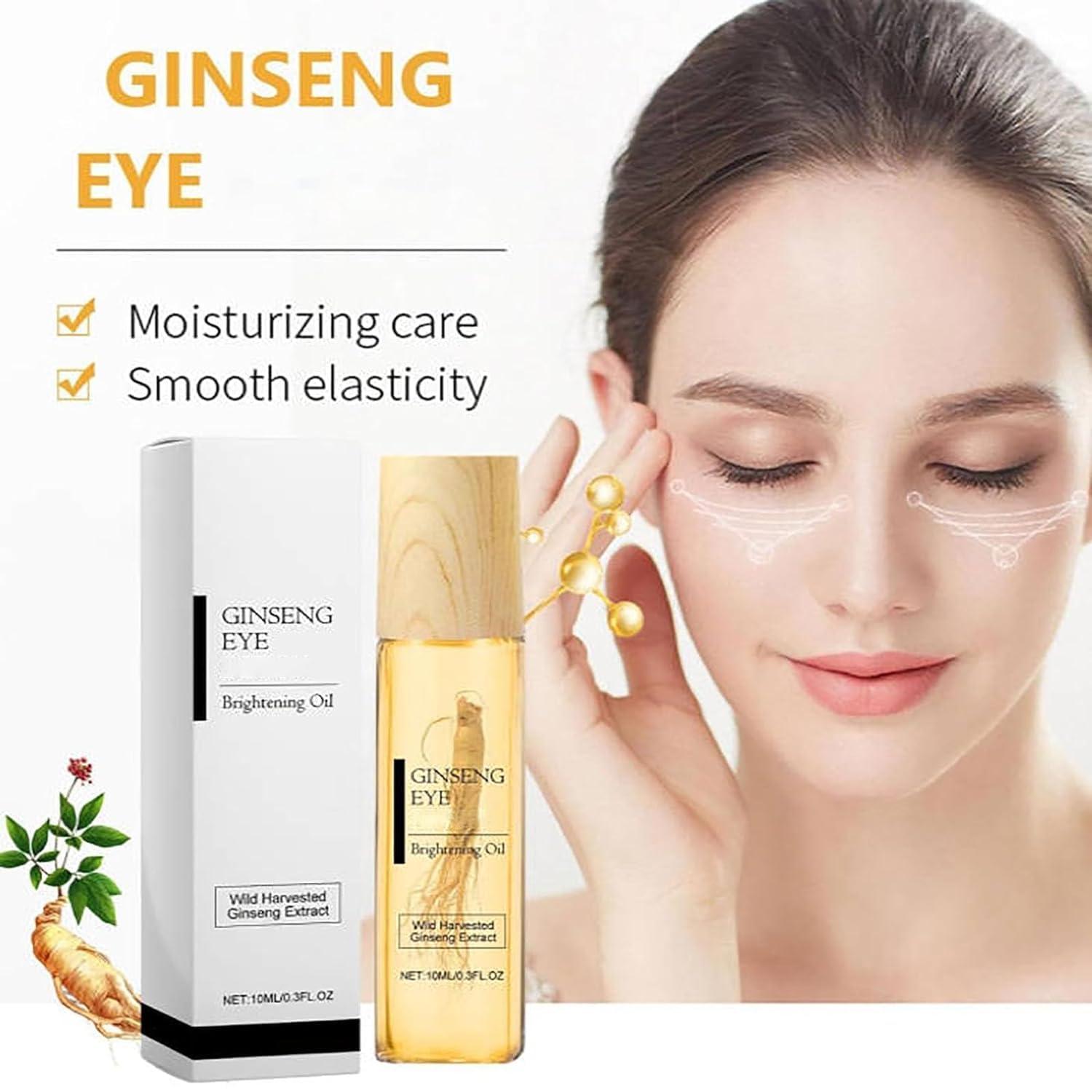 dyfgweq dyfgweq Ginseng Eye Oil Roller, Eye Repair Serum, eye cream anti aging Essential Oil for Dark Circles, Eye Bag, Puffiness, Wrinkles, with 360 Massage Ball Roller (3pcs)