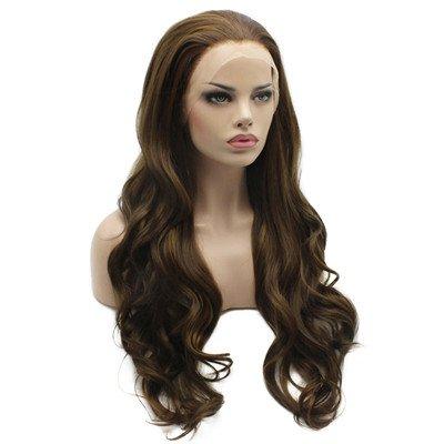 SheWig SheWig Extra Long Brown Synthetic Lace Front Wigs Wavy for Black Women Drag Queen Wigs
