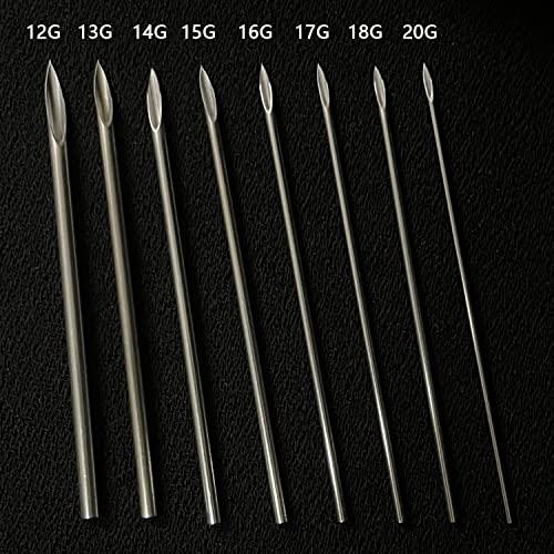 WOLAYI Piercing Needles,40PCS 13G Stainless Steel Sterile Disposable Surgical Steel Piercing Needles for Belly Navel Nipple Tongue Ear Piercing Needle(13G)