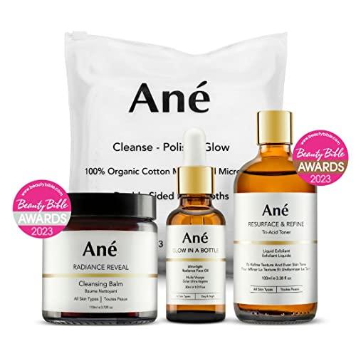Ané Cleansing Balm by Ané - Deep Cleansing Makeup Remover Balm with Travel-size Reusable Makeup Remover Cloth - 3.72 fl oz - Day & Night