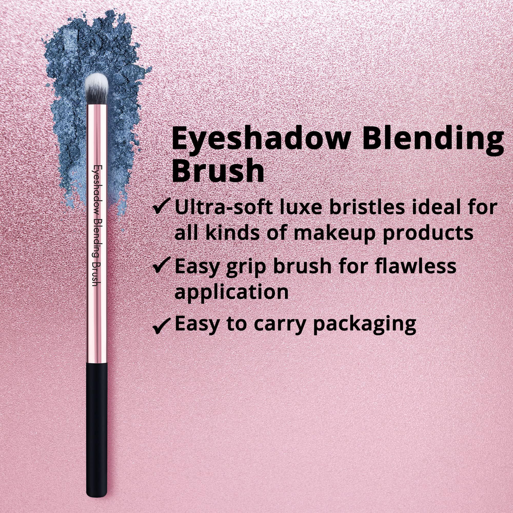 NYKAA Nykaa Cosmetics BlendPro Eyeshadow Blending Brush - Face Makeup Brush for Quick Coverage - Soft Bristles Ideal for Cream and Liquid Formulas - 1 pc
