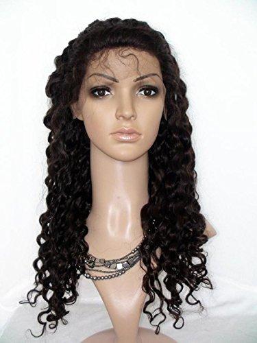 DaJun High-Quanlity Invisible Part Short Human Hair Lace Wigs African American Wigs 150% Density Real Malaysian Virgin Remy Human Hair Deep Wave Curly 16"