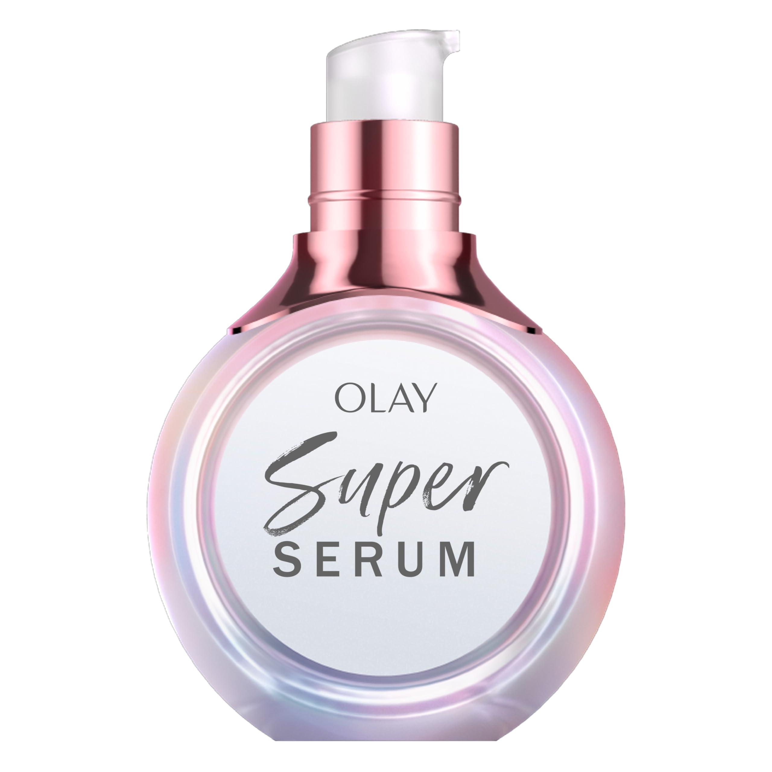 Olay Olay Super Serum - Vitamin C & E, Niacinamide, Collagen Peptide, AHA - Trial Size, Glass Skin Care for Face - Brightening, Hydrating, Firming, Evens Tone, Smooths Fine Lines, 0.4 Oz