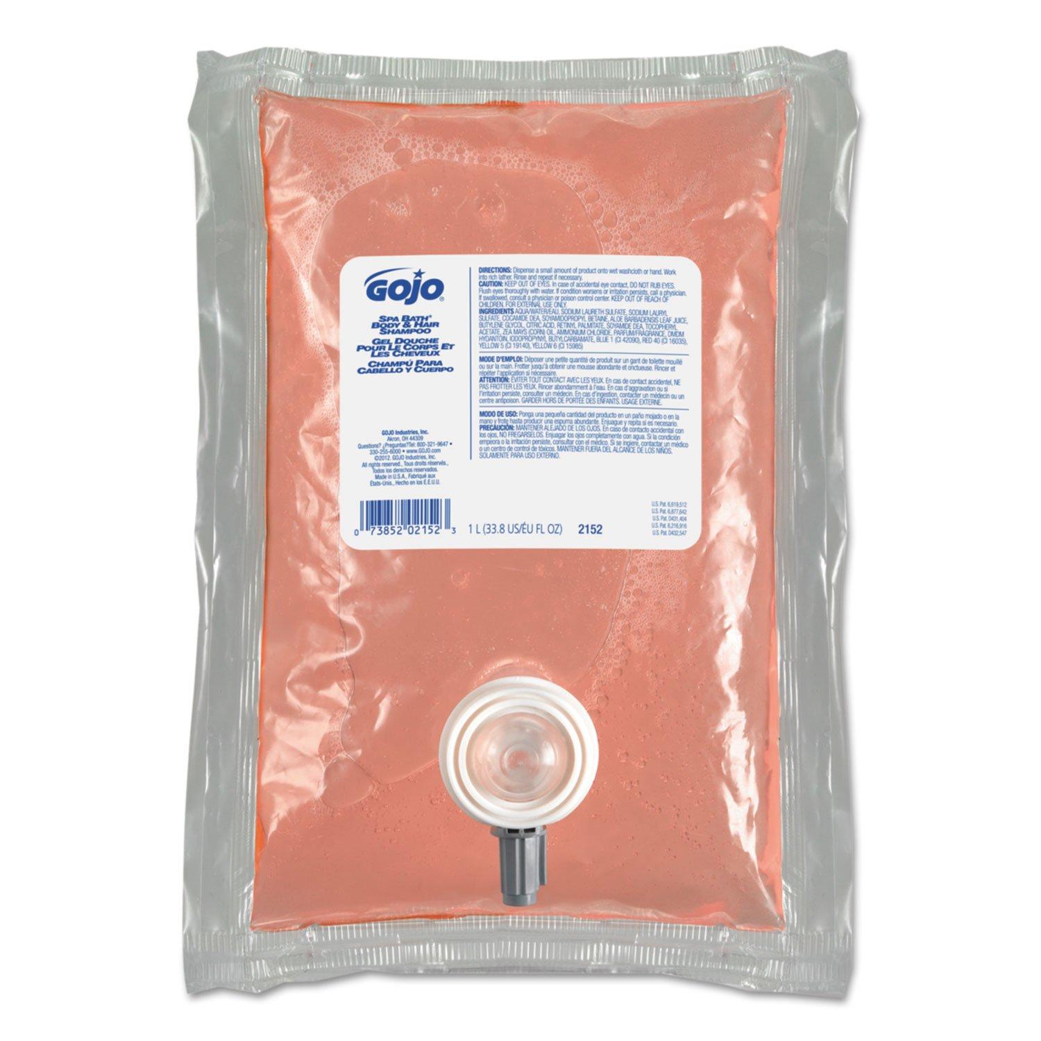 Gojo Gojo 1000 Milliliter Spa Bath Body & Hair Shampoo - 8 case.