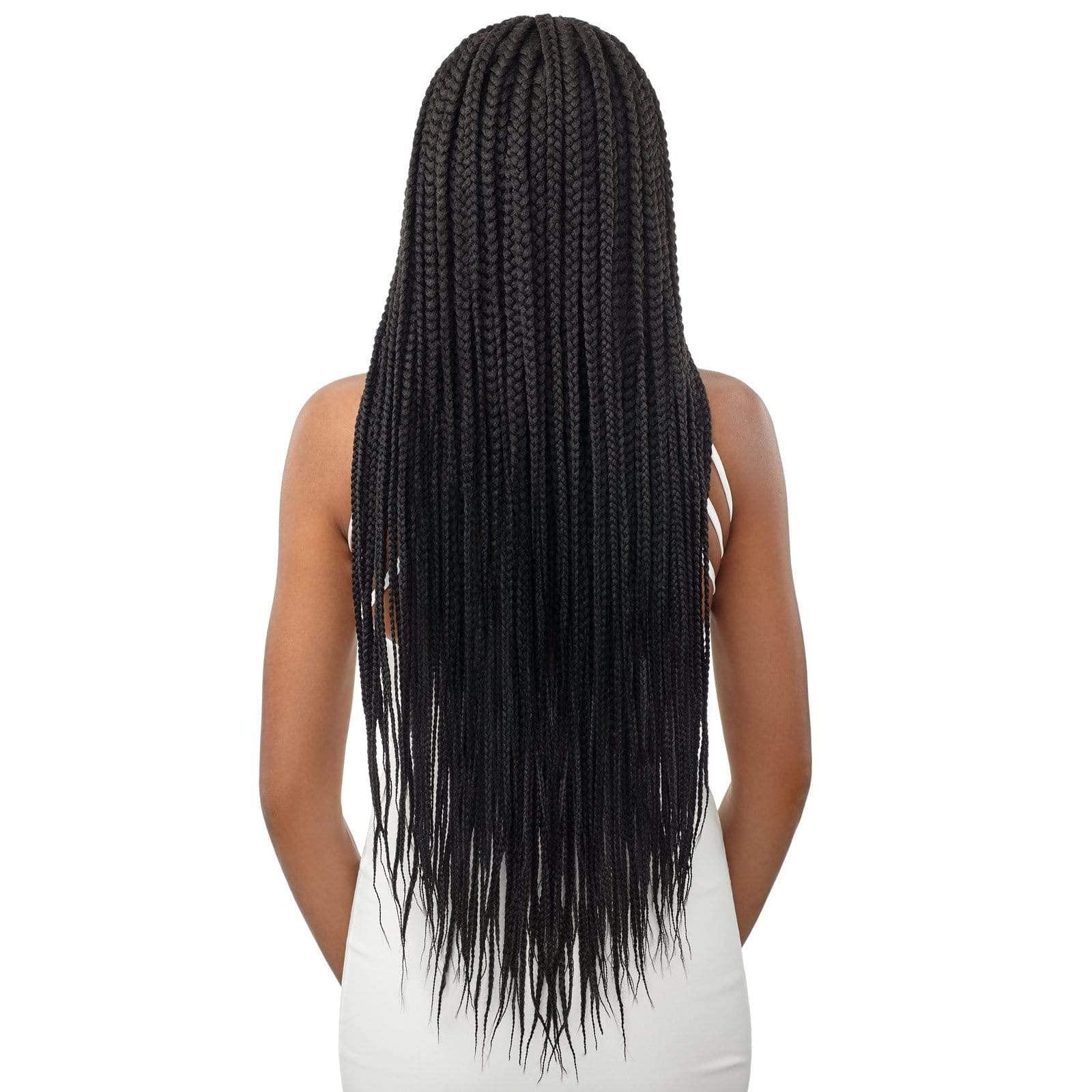 Outre Outre 4x4 Lace Front Wig Pre Braided Hand Tied HD Lace MIDDLE PART FEED IN BOX BRAIDS 36" (1)