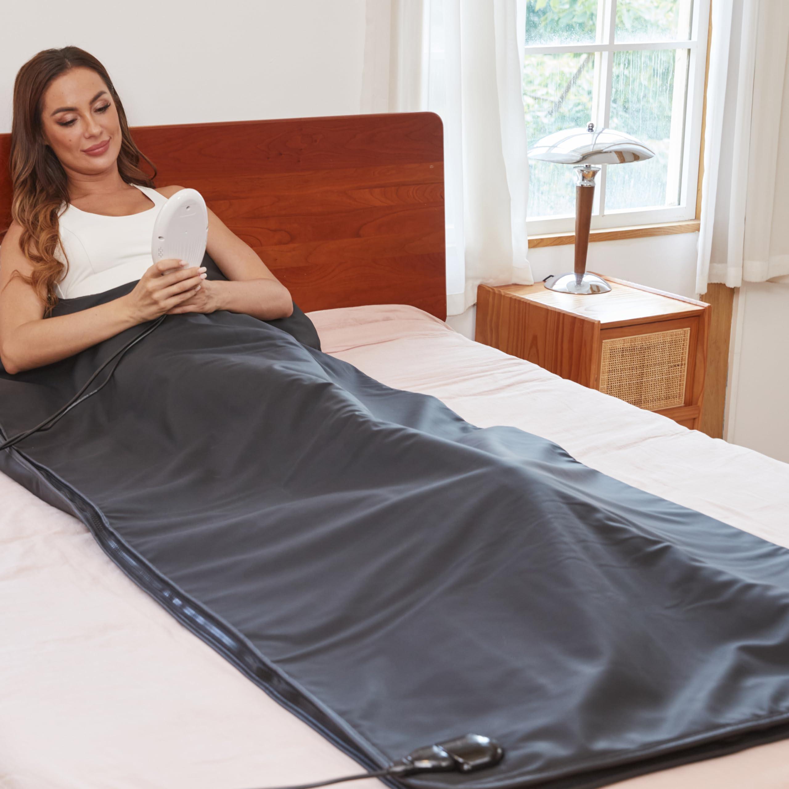Guangzhou Joyslim Electronic Technology Co.,Ltd Joyslim Far Infrared Sauna Blanket - Waterproof Leather | Full Body Detox Portable Heating Therapy for Home Use