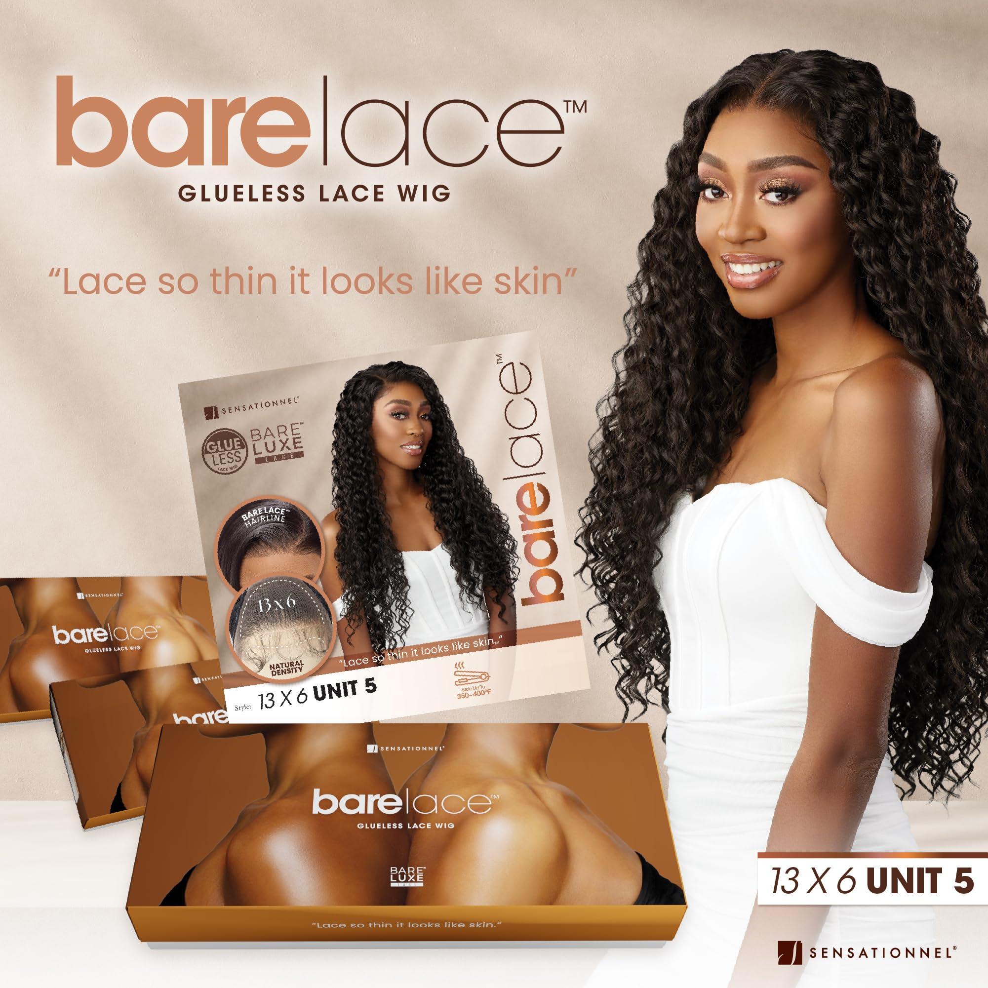 Sensationnel Sensationnel Bare lace 13x6 wigs - unit 5 lacefrontal glueless synthetic 180 degree preplucked hairline (CHBLONDE)