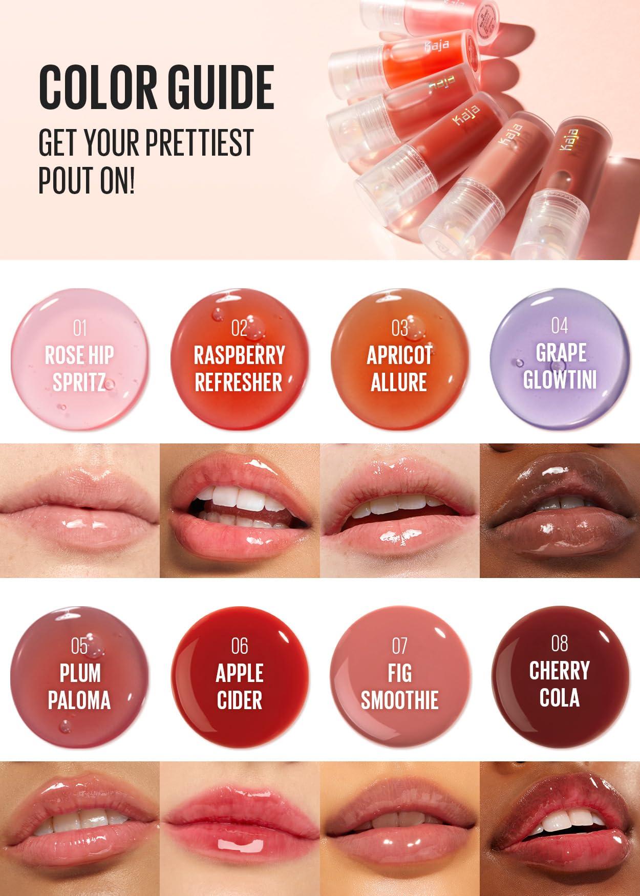 Kaja Kaja Juicy Glass Lip Oil 07 Fig Smoothie + Winged Eyeliner & Pen - Wink Stamp Bundle