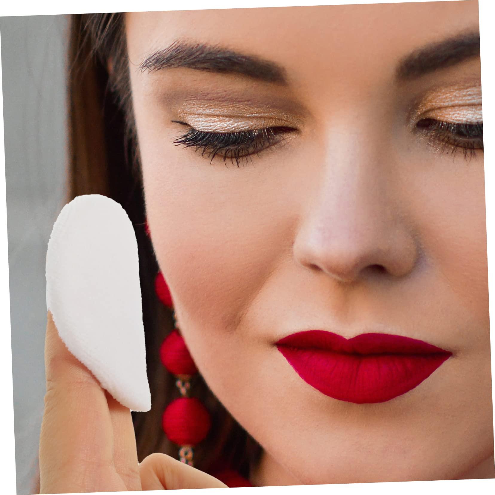 NOLITOY NOLITOY 40 Pcs Makeup Puff Puffs Fluffy Plush Puff Pressed Cotton Rounds for Face Pink Powder Puff Reusable Cotton Rounds Round Cotton Puff Blending Sponge Puff Tint White Pure Cotton