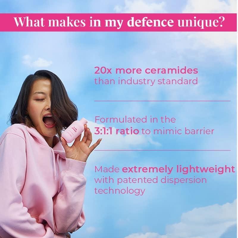 INDIA In my Defense Lightweight Moisturiser for Intense Hydration with Ceramides for Men & Women | Non greasy cream for Dry, Oily & Combination Skin | Korean Skin Care Product | Cruelty Free | 50ml