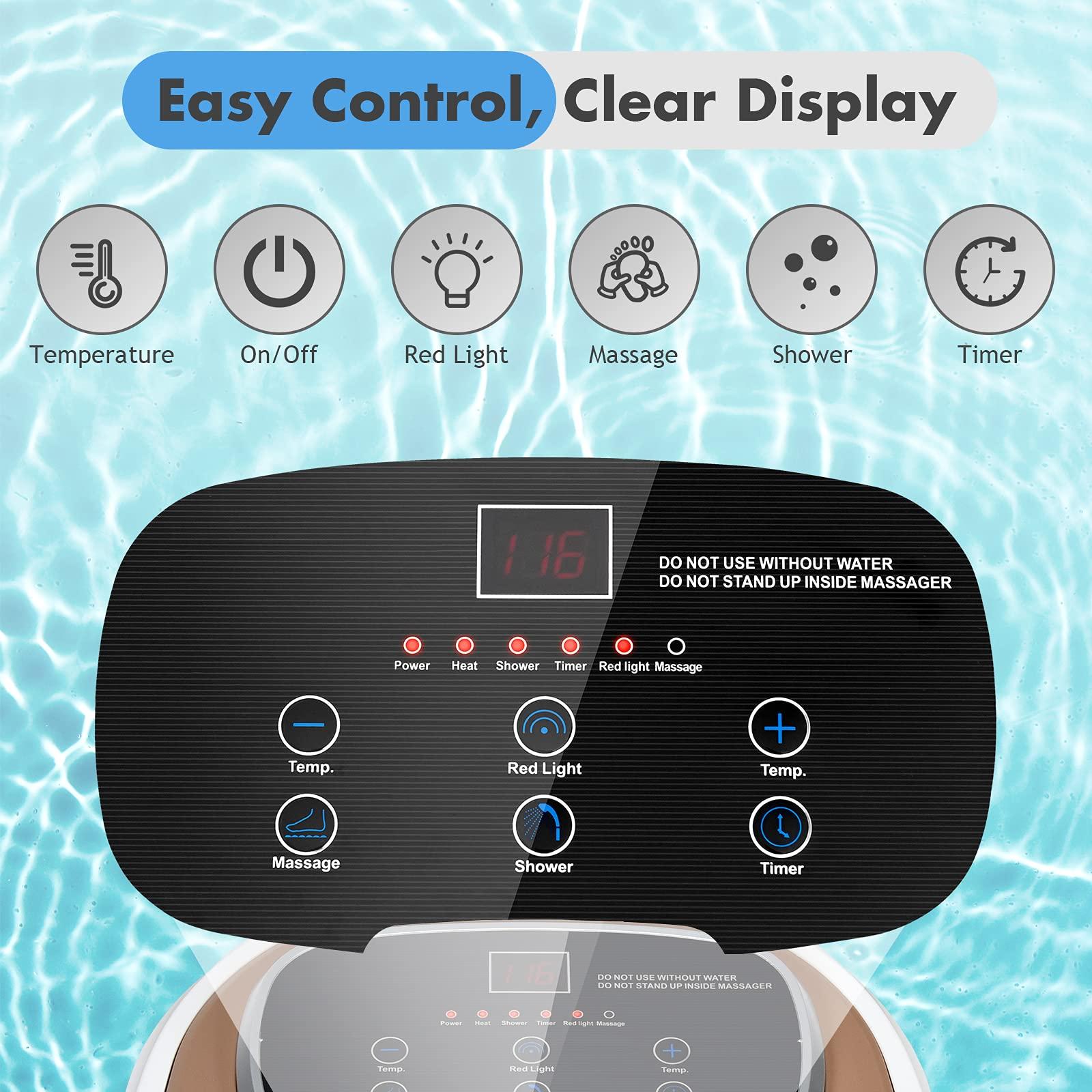 GORELAX GORELAX Foot Spa Bath Massager with Heat (Brown)