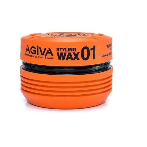 Agiva Gel Agiva Hair Styling Crystal Wax 01 Strong Hold Wet Look Plus Keratin 6oz