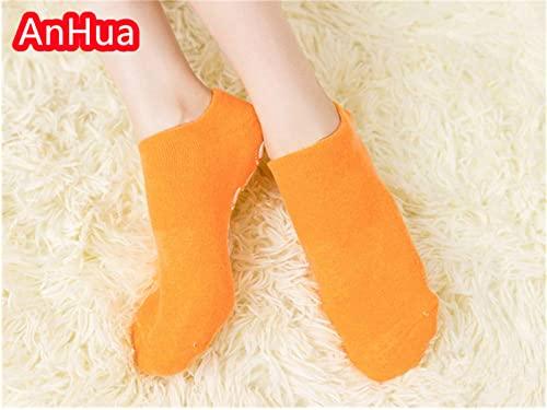 AnHua AnHua 1 Pair Feet Spa Moisturizing Gel Socks Exfoliating Dry Cracked Soft Skin Sock Pedicure Foot Care Tool Beauty Foot Care (Orange)