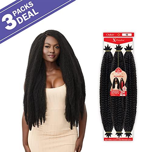 Sun Taiyang Outre Crochet Braids X-Pression Twisted Up 3X Springy Afro Twist 30" (3-PACK, 1B)