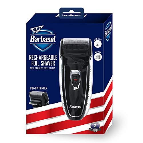 XTREME DIGITAL LIFESTYLE ACCESSORIES Barbasol Rechargeable Electric Foil Shaver with Stainless Steel Blades and Pop Up Trimmer