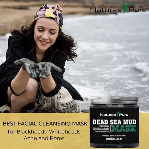 Naturex Pure Naturex Pure Dead Sea Mud Mask – Luxurious Mud Masks for Women and Men – Advanced All-Natural Dead Sea Mud Mask for Blackheads, Whiteheads, Hyperpigmentation, Acne – 8.8fl oz
