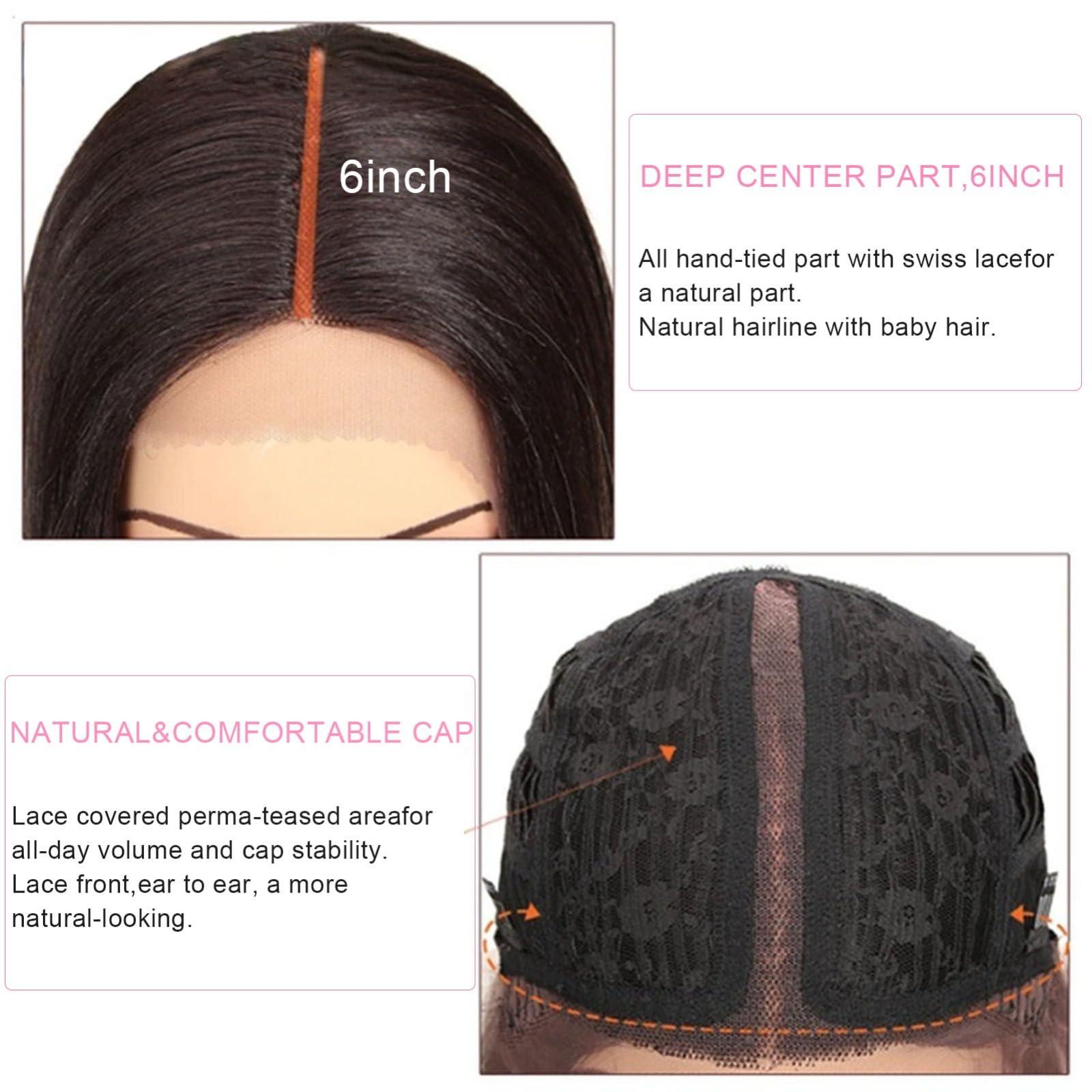 ZBYXPP ZBYXPP Long Wavy Front Lace Wig, Women 30\" Super Long Water Wavy Curly Synthetic Wigs for Daily Use