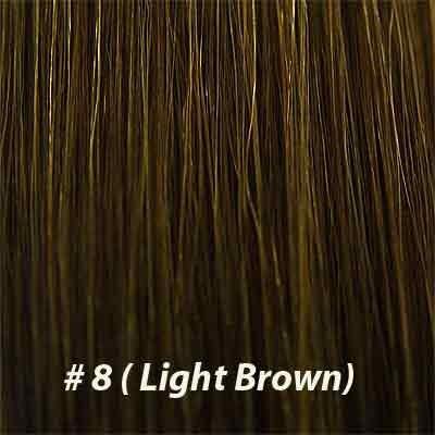 Hair De Ville 200 Strands Straight Micro Ring Links Locks Beads Keratin Stick I Tip Human Hair Extensions Color # 8 Light Brown