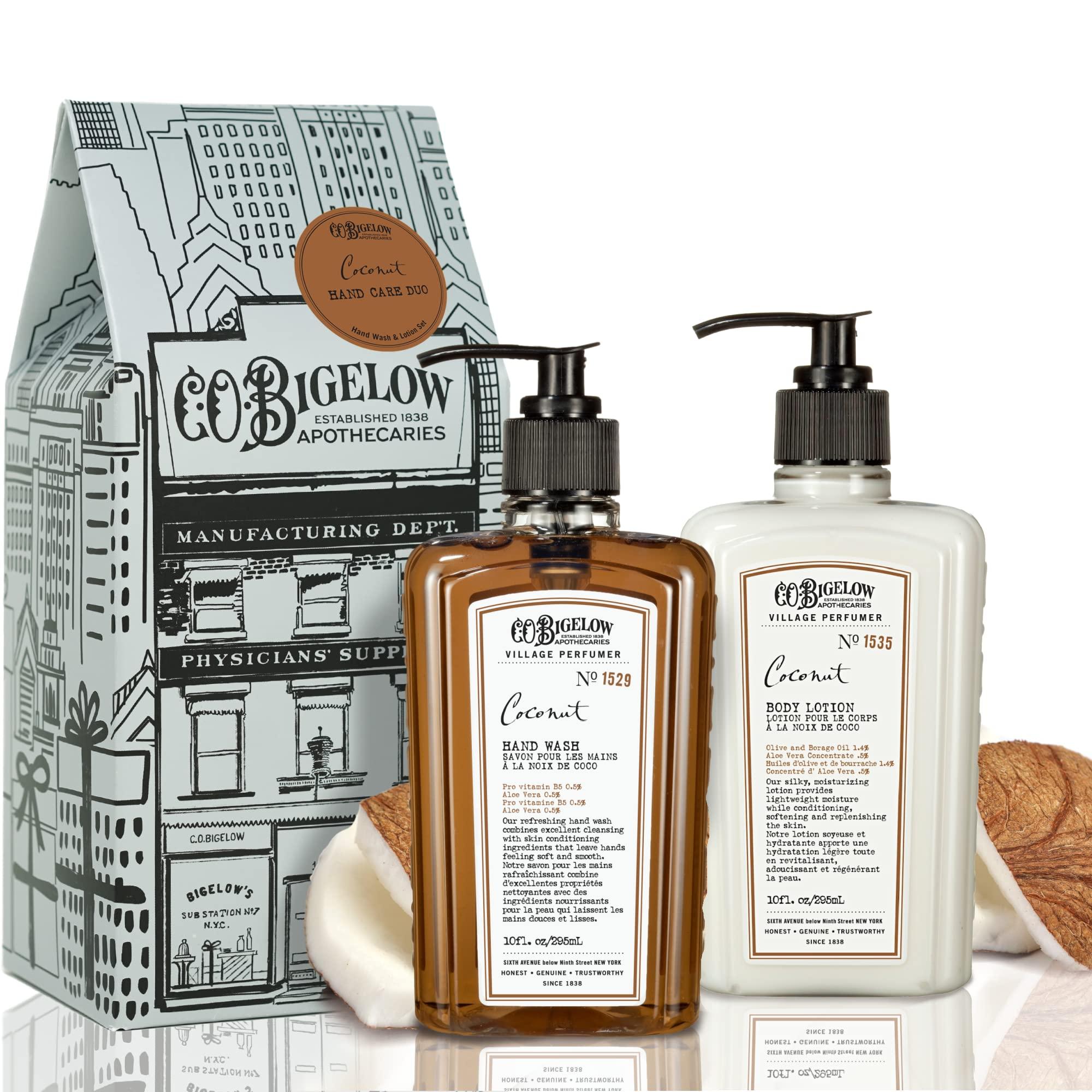 C. O. Bigelow C.O. Bigelow Apothecary Duo - Coconut Hand Care, Hand Soap & Lotion Gift Set of Two - Skin Care for Dry Skin with Moisturizing Lotion & Liquid Hand Wash - 10fl oz Each