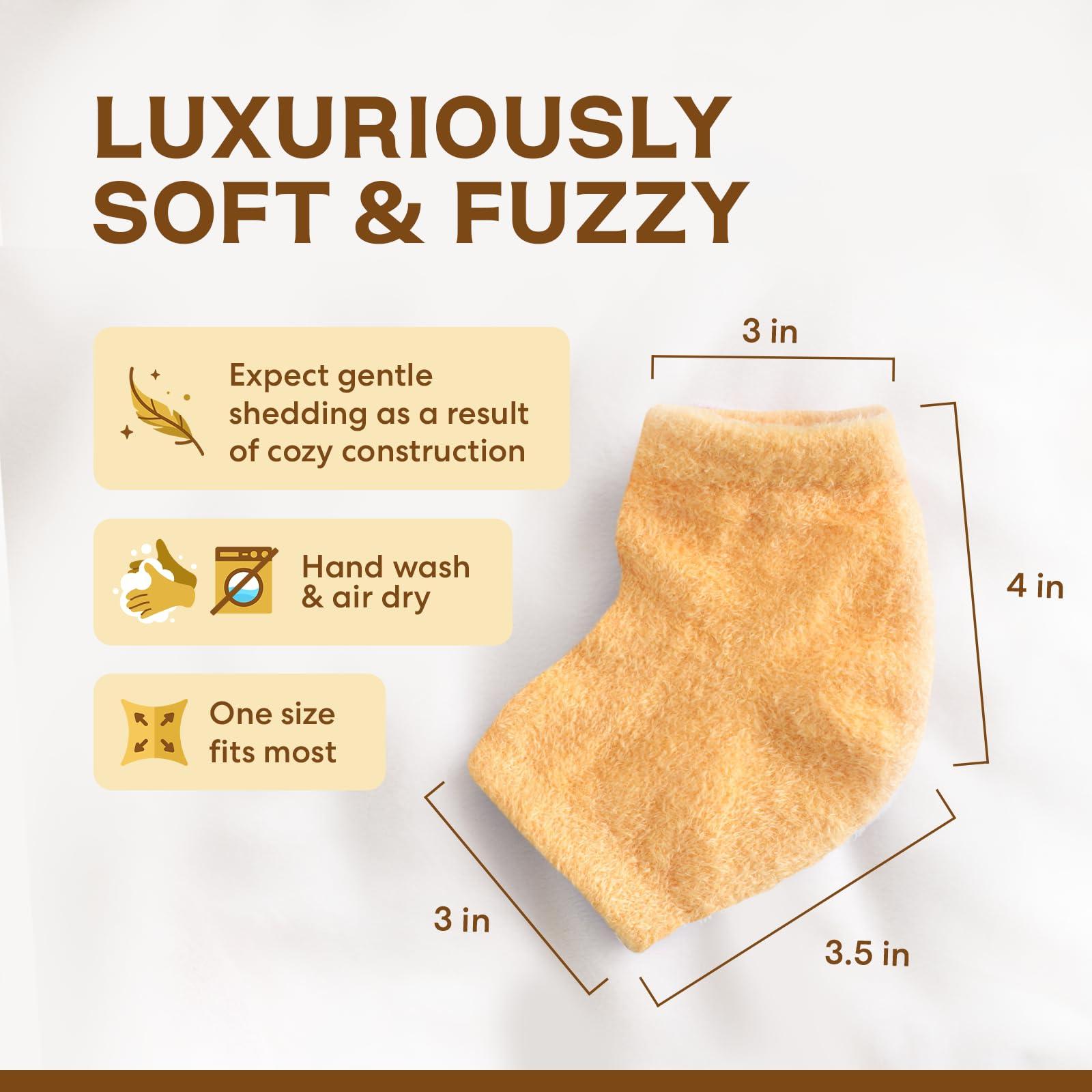 Dr. Frederick\'s Original Dr. Frederick\'s Original Moisturizing Fuzzy Heel Socks - 2 Pairs - Cozy Gel-Lined Sleep Socks for Women & Men - Soothing Dry, Cracked Feet - Cracked Heel Repair - Heal Dry Heels - Citrus Glow