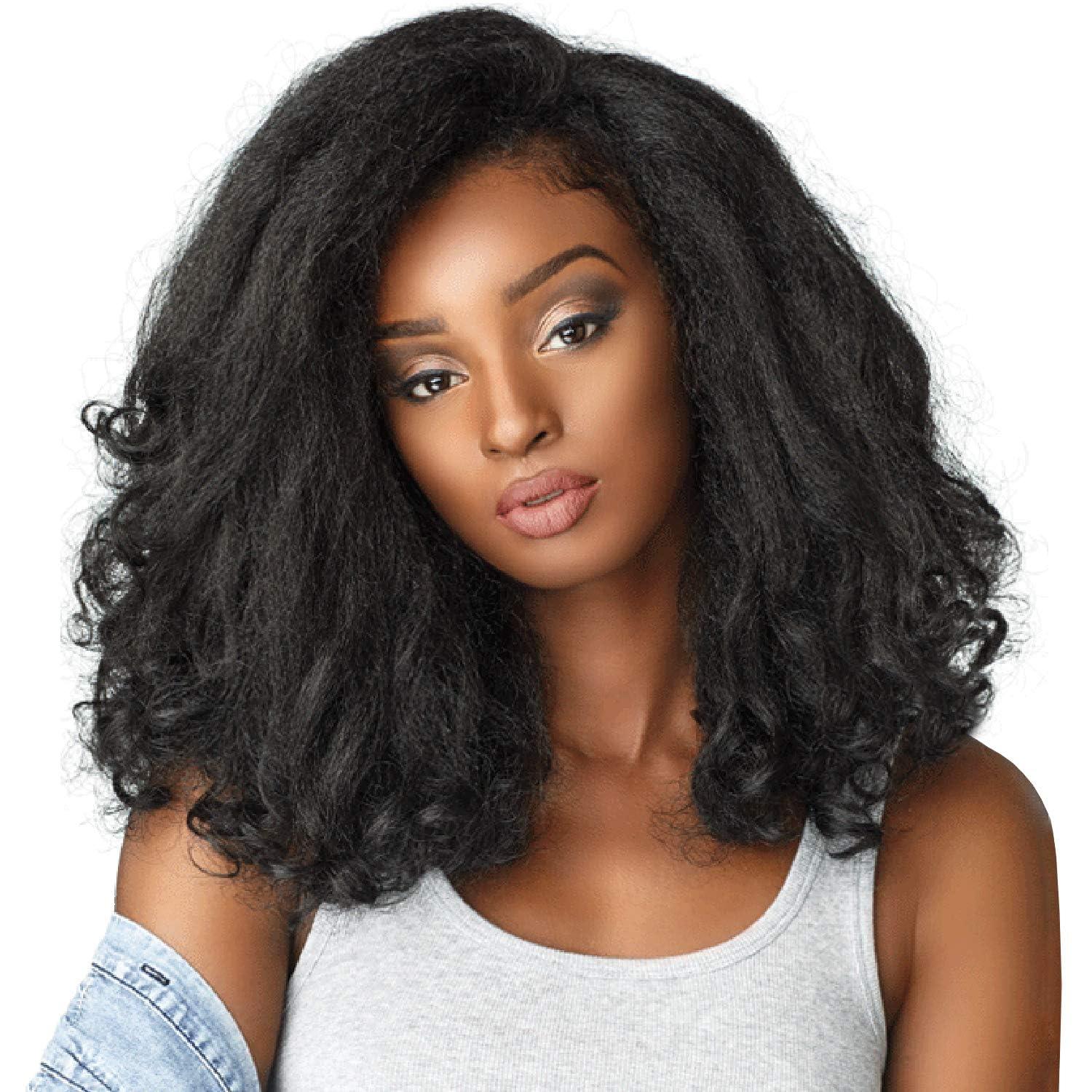 Sensationnel Sensationnel Curls kinksandco half wig - rain maker instant weave drawstring cap for natural 3c to 4c hair textures (1B OFFBLACK)