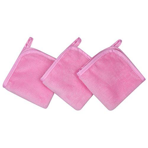 Lifaith Lifaith Microfiber Makeup Removal Cloths Ultra Soft Facial Cloths, Pack Of 3, 12 x 12-Inch, Pink
