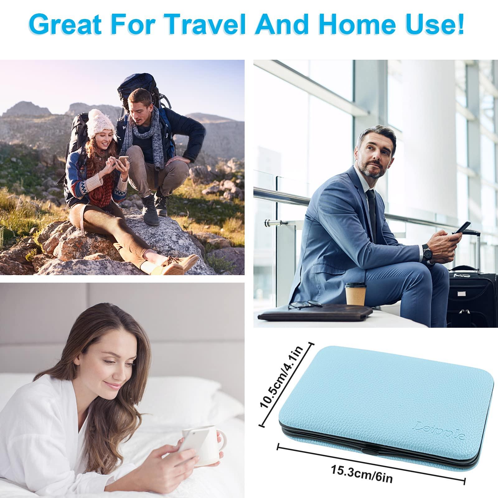 Leipple Manicure Set Professional Pedicure Kit Nail Clippers Kit - 18 pcs Nail Care Tools - Grooming Kit with Luxurious Upgraded Travel Case (Blue)