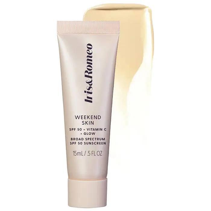 IRIS&ROMEO Iris&Romeo Mini Weekend Skin SPF 50 Instant Glow Tinted Mineral Sunscreen with Vitamin C - sheer luminosity