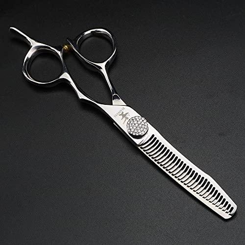 XUANFENG Diamond Screw Hair Scissors 6 inch JP440C Steel is Suitable for Family Hair Cutting, Professional Cutting and thinning Scissors Hairdresser Hair Styling Scissors, (2 PCS)