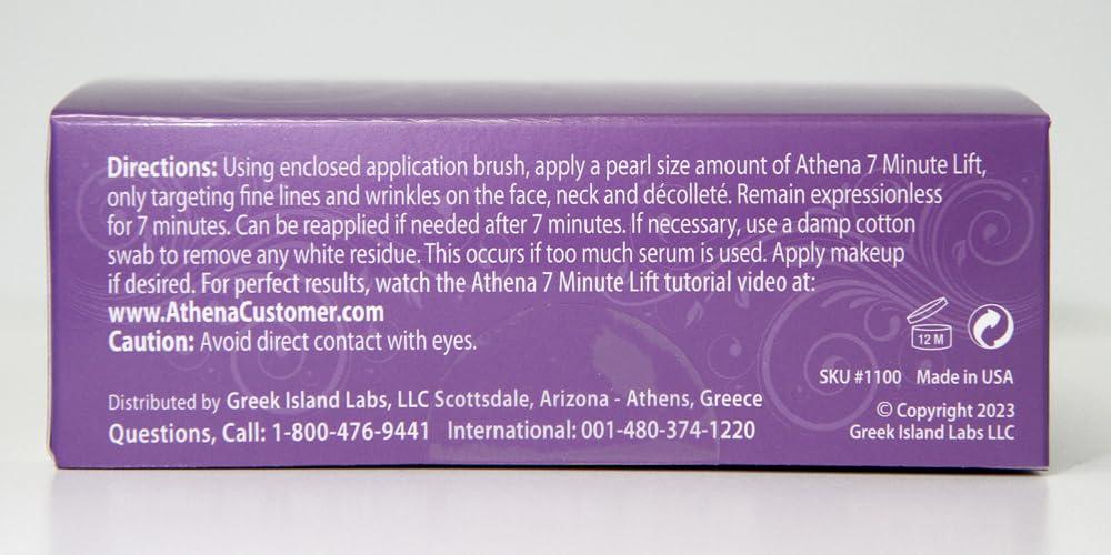 Athena 7 Minute Lift ATHENA 7 MINUTE LIFT - Instant Face Lift Cream - Results in 7 minutes - Eye, Neck, Face Tightening, Lifting & Firming Serum - Anti-Wrinkle Cream - ALL ORGANIC
