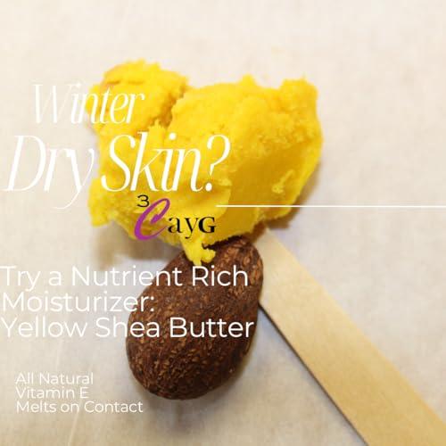 3CayG 3CayG Raw Organic Yellow Shea Butter 5LB Pail Clean Ready to Use Bulk Shea Butter Raw African Shea Butter Great for Body Butters Soap Making Haircare Skincare DIY Beauty Products