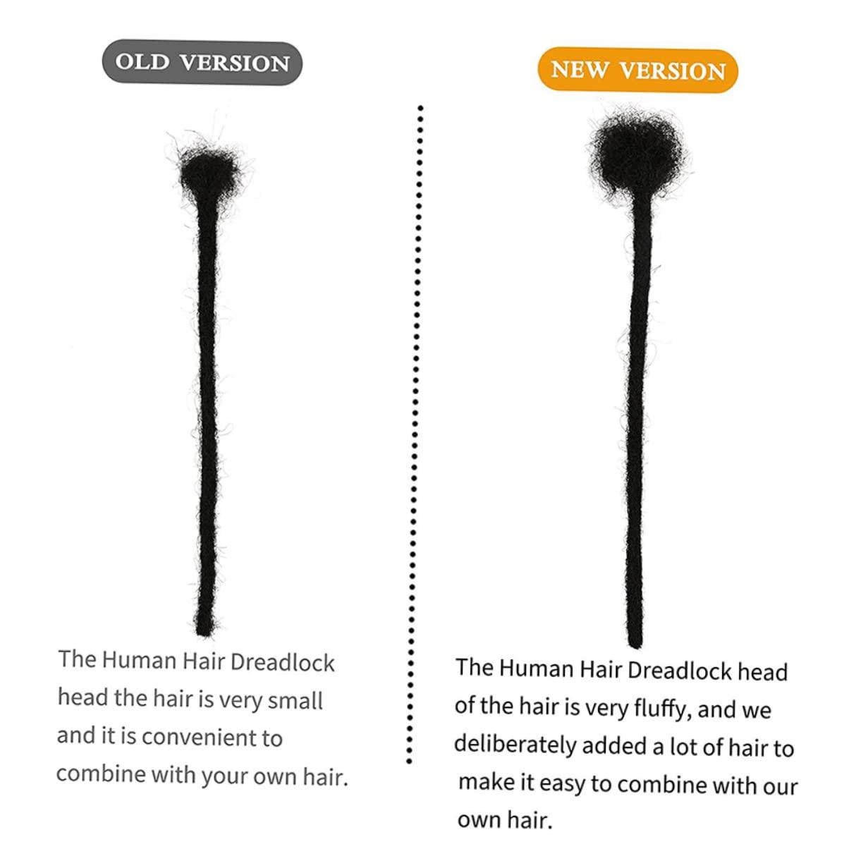 Housoutil Housoutil Real Dreadlocks Hair Bundles Human Hair Dreadlocks Wig Human Hair Bundles Dreadlocks Men Dread Locks Hair Extensions Beads for Hair Wig for Men Hair Extension Clips Black Real Hair