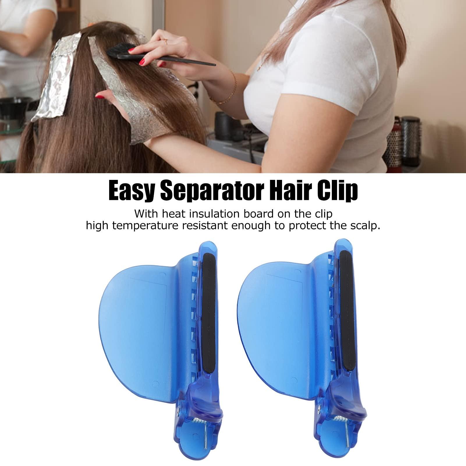 ZJchao ZJchao Sectioning Clip, 2PCS Heat Insulation Clip Set High Temperature Resistant Hair Clip for Wig Extension Hair Highlighting, Blue
