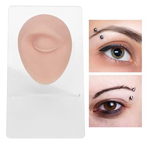 JTLB JTLB Body Piercing Kits, Silicone Piercing Body Model Soft Silicone Ear Mouth Nose Eye Tongue Navel Model with Display Rack for Piercing Practice (Medium Skin Color)