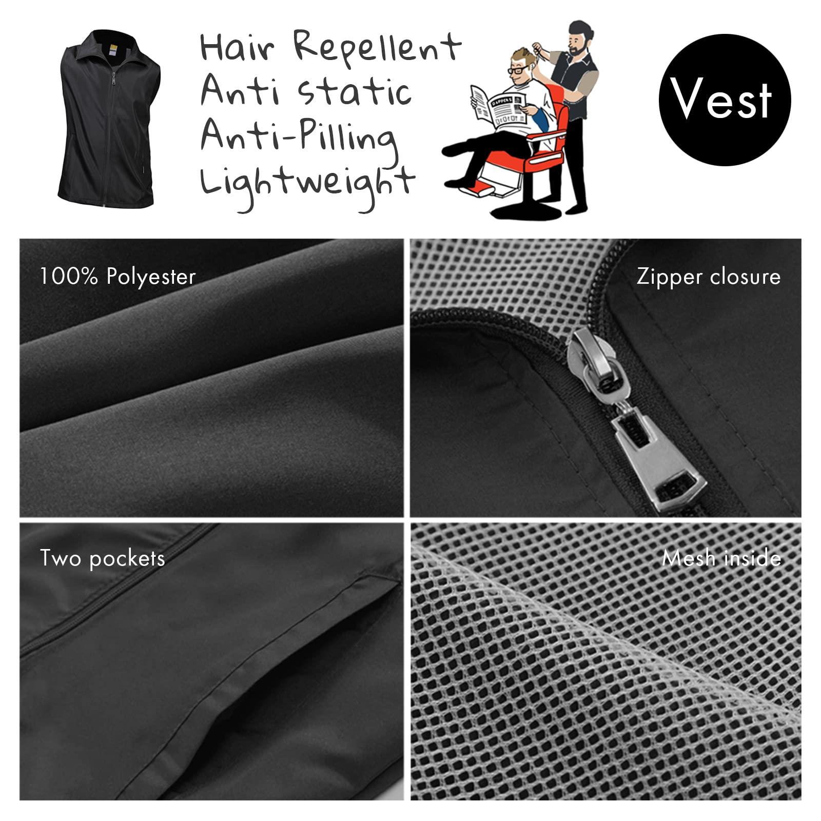 NICTIMEID NICTIMEID Custom Barber Vest Jacket Personalized Barbershop Logo Name Hair Salon Haircutter Uniform Workwear