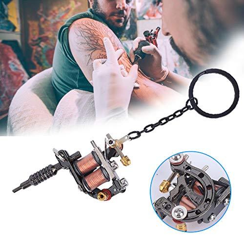 Salmue Tattoo Machine Key Chain, Fashion Charm Mini Tattoo Machine Key chain Tattoo Supply Keychain Tattoo Gun pendant Key chain Pendant Ornament(CX-3)