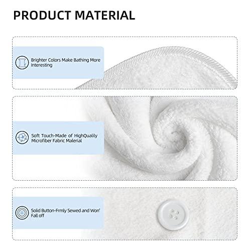 IBILIU IBILIU Indian Style Hair Towel Wrap,Hair Tuban with Button,Native American Style Tribal Fast Drying Hair Cap for Women Men